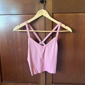 Pink Cropped Tank